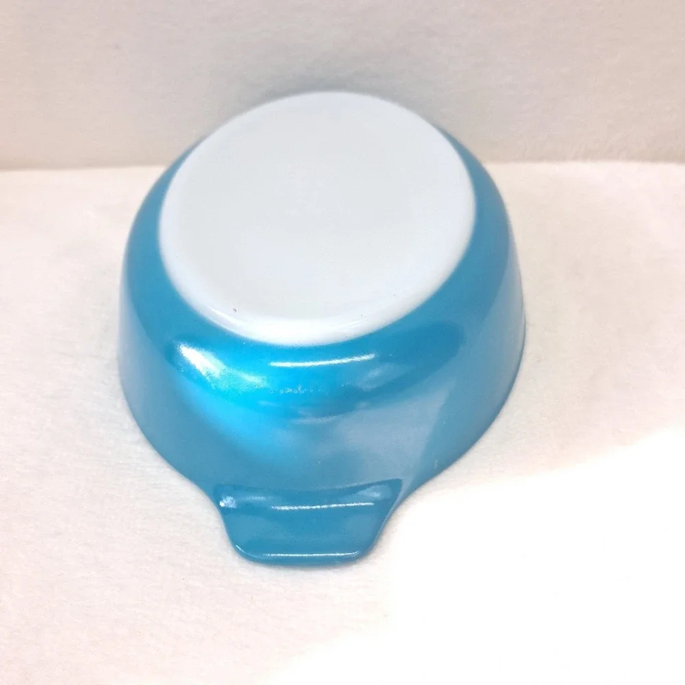 Vintage Pyrex 10 oz Horizon Blue 700 Au Gratin Souffle Dish Baker Vtg Pixie USA